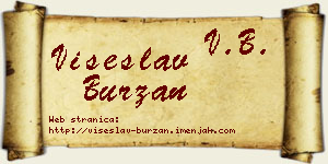Višeslav Burzan vizit kartica